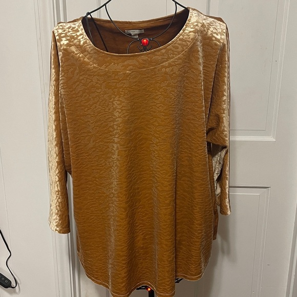 Cato Tops - 🤗🤗🤗BOGOHO 🤗🤗🤗Cato Golden Textured Long Sleeve Top—XL
